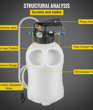 10L ATF Transmissievloeistof Pomp met Drukregelaar en 14 Adapters