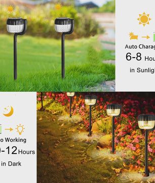 2/4 Stuks Super Heldere LED Zonne-tuinverlichting - Waterdicht IP65 voor Pad, Gazon & Buiten Decoratie