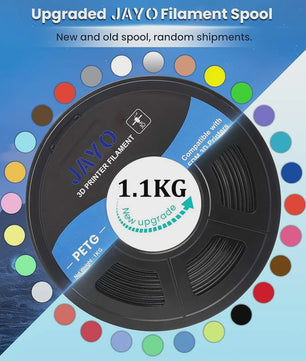 JAYO PETG 3D Printer Filament - 1.75mm Clear, 1.1kg, Hoge Taaiheid, Net Gewikkeld