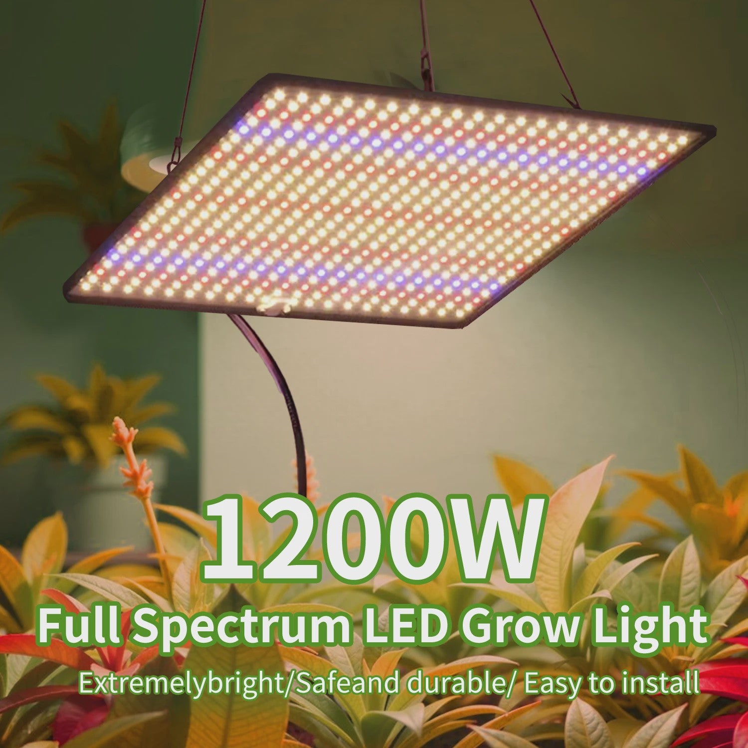 2x LED Groeilamp Full Spectrum 1200W - Professionele Kweekverlichting voor Binnen