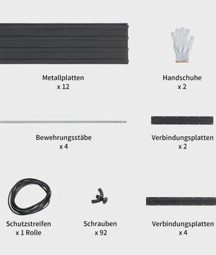 Verhoogd Zwart Metalen Plantenbak 190x90x64cm - Duurzaam & Roestvrij