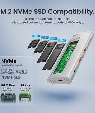 Vention USB-C Hub & M.2 NVMe SSD Enclosure: 10Gbps, 100W PD Oplader