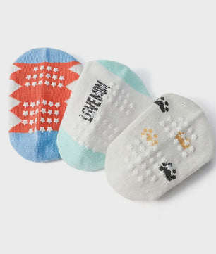 6 Paar Katoenen Kindersokken met Antislip & Leuke Dierenprints - Perfect voor Peuters en Jongens, het Hele Jaar Door