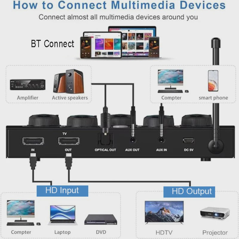 Draadloos UHF Karaoke Microfoon Systeem met Mixer voor Smart TV, PC en Home Theater