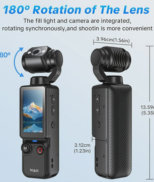 POVCAN Mini Action Camera met WiFi & 32GB Kaart - Ideaal voor Vlogging, Fietsen, Motor & Reizen