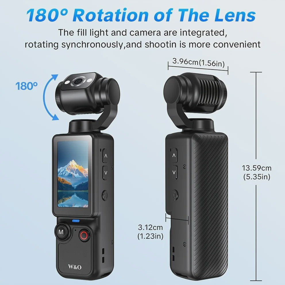 POVCAN Mini Action Camera met WiFi & 32GB Kaart - Ideaal voor Vlogging, Fietsen, Motor & Reizen