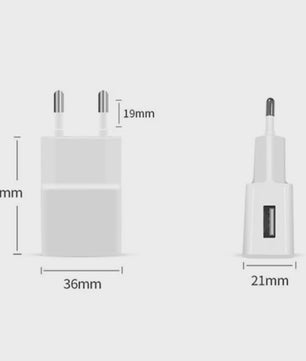 Universele Dual USB Reisadapter EU Stekker 5V - Laad Al Je Apparaten Snel Op