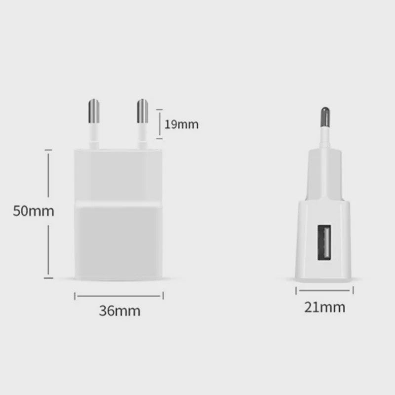 Universele Dual USB Reisadapter EU Stekker 5V - Laad Al Je Apparaten Snel Op
