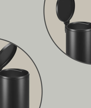 Songmics Keukenprullenbak 30L met Deksel en Soft Close - Zwart