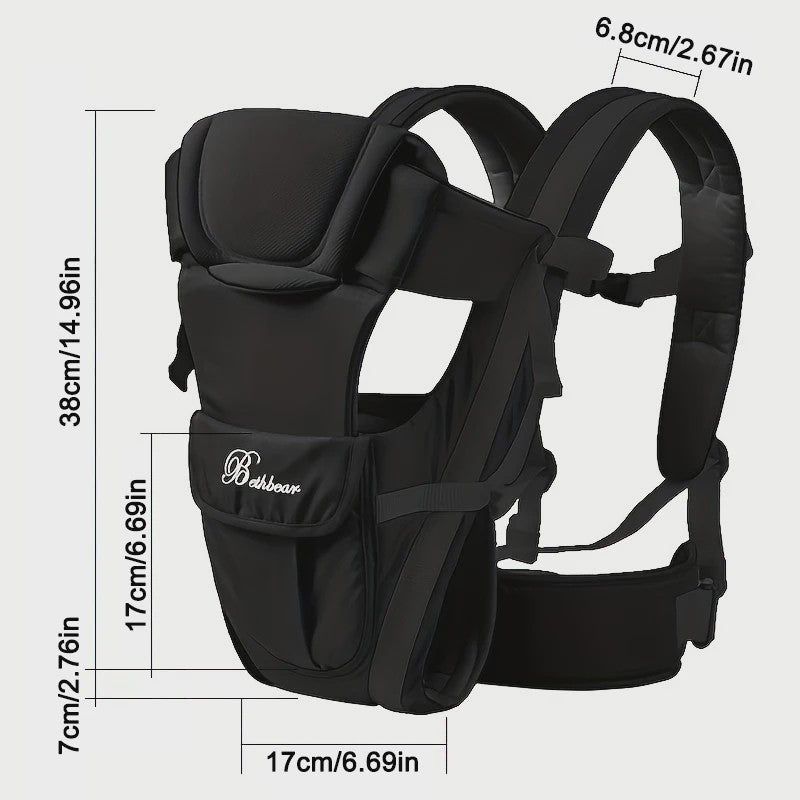 Ergonomische 4-in-1 Baby Draagzak: Verstelbaar van Pasgeboren tot Peuter