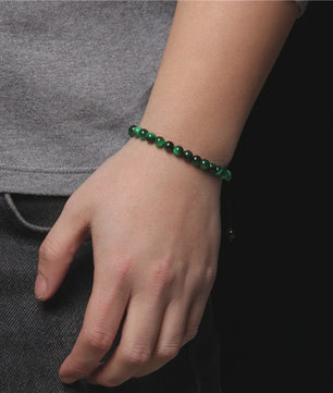 Blauwe Tijgeroog Kralen Armband 6MM - Natuursteen Meditatie Sieraden
