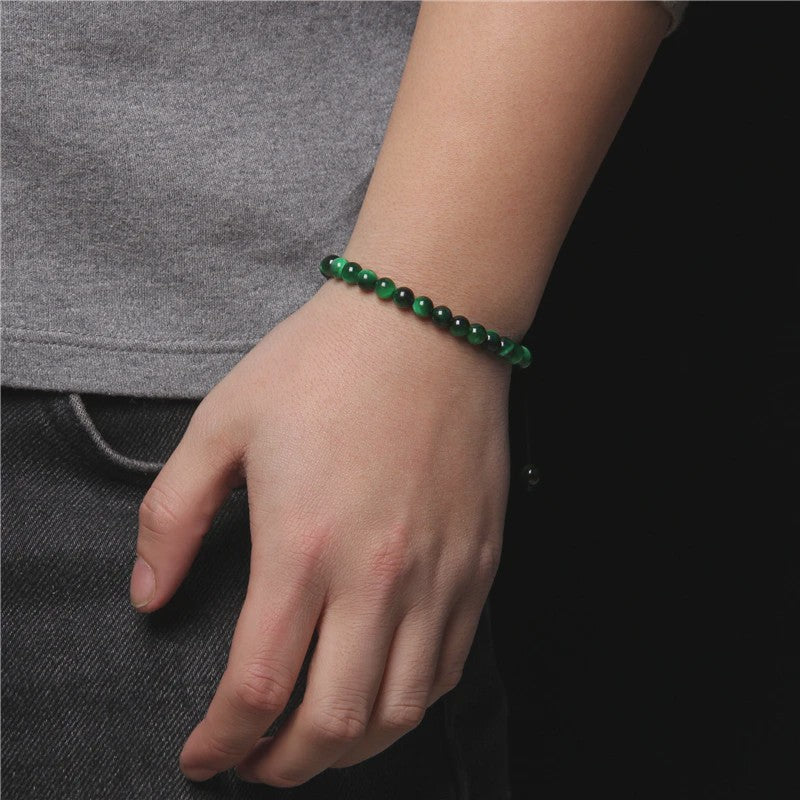 Blauwe Tijgeroog Kralen Armband 6MM - Natuursteen Meditatie Sieraden