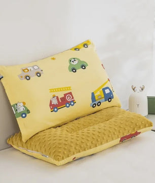 Vrolijk Kinderkussen met Cartoonprint - Afneembaar & Wasbaar Katoen