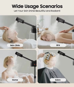 Professionele Gezichtsstomer met Ozon en Ionische Spray - Huid Hydratatie & Reiniging
