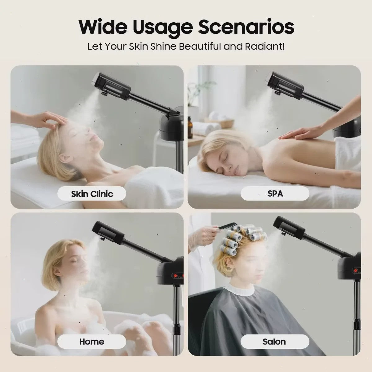 Professionele Gezichtsstomer met Ozon en Ionische Spray - Huid Hydratatie & Reiniging