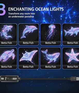 Galaxy Oceaan Projector Lamp - Romantische Sfeer & Nachtlampje met USB