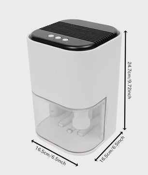 Compacte Elektrische Luchtontvochtiger 2L met 7-Kleur Verlichting - 500-600ml/dag