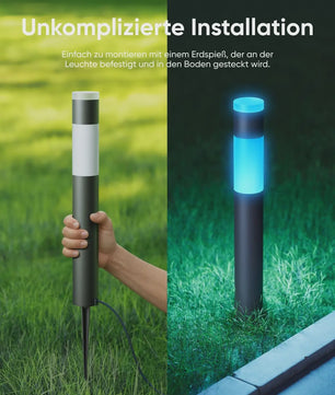 eufy Outdoor Pathway Lights E10: Slimme LED Tuinverlichting (4-Pack, RGBWW, 350lm, IP65)