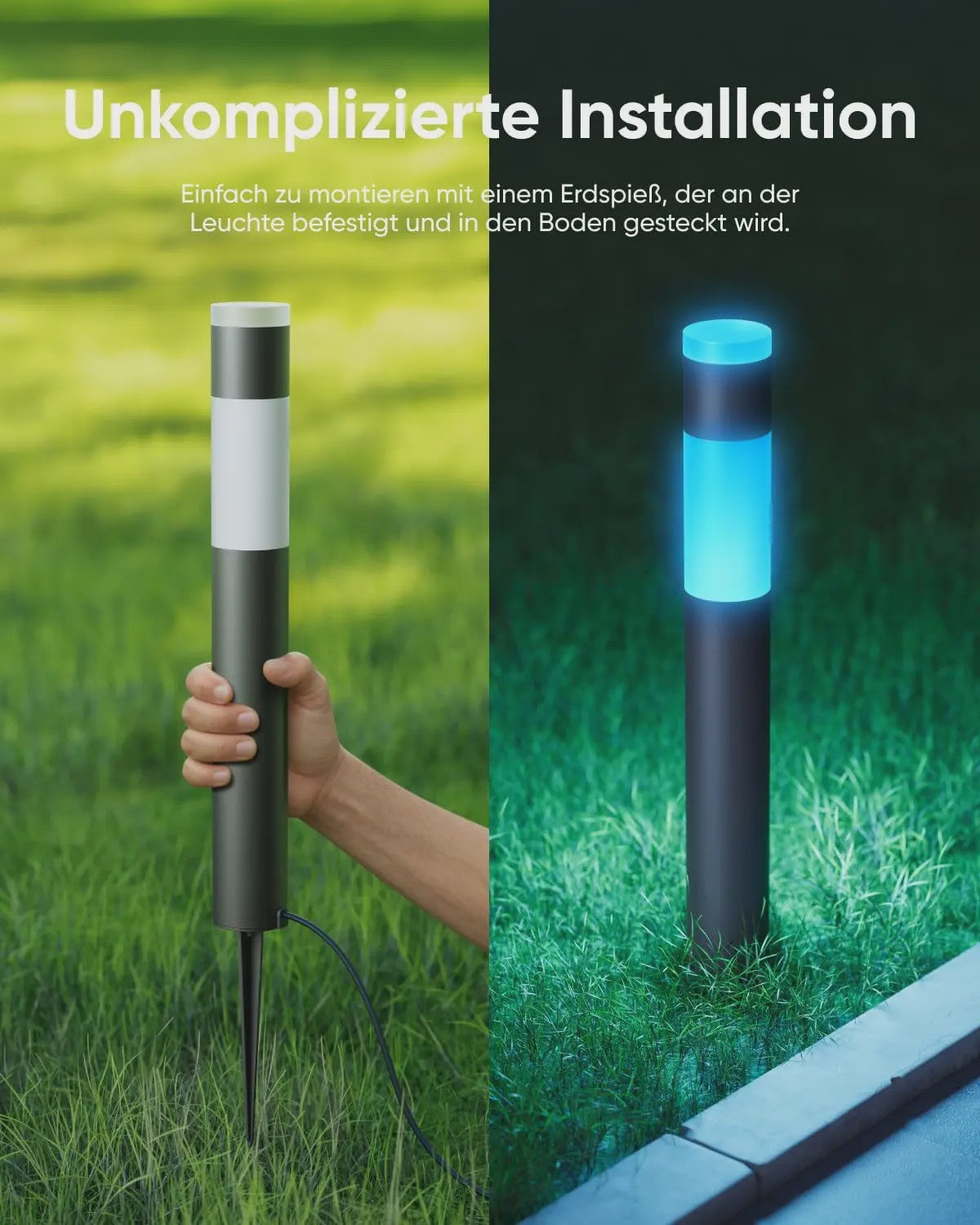 eufy Outdoor Pathway Lights E10: Slimme LED Tuinverlichting (4-Pack, RGBWW, 350lm, IP65)