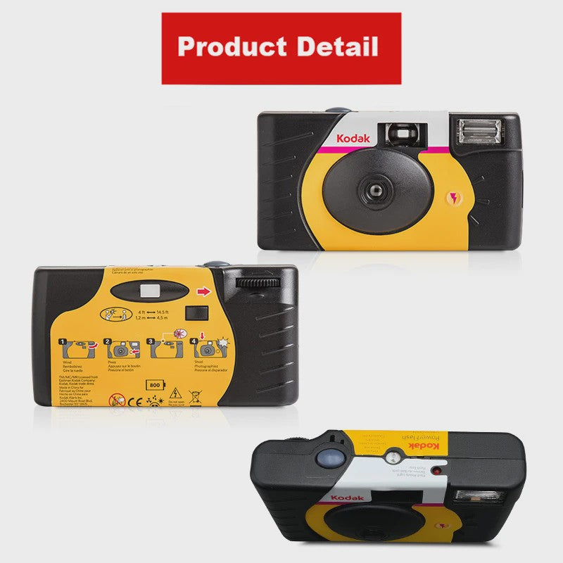 Kodak HD Power Flash Wegwerpcamera - 27+12 Foto's met Ingebouwde Flitser
