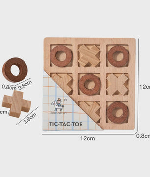 Houten Montessori Boter-kaas-en-eieren Spel: Interactieve Puzzel voor Kinderen - Educatief en Hersentrainend Speelgoed