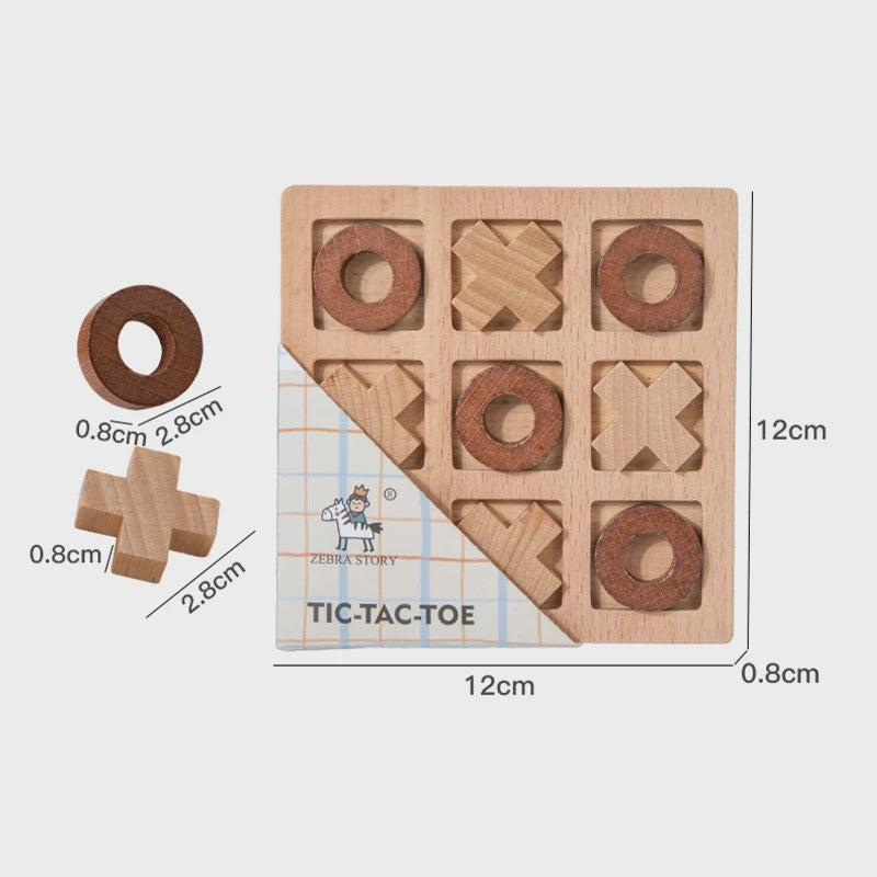 Houten Montessori Boter-kaas-en-eieren Spel: Interactieve Puzzel voor Kinderen - Educatief en Hersentrainend Speelgoed