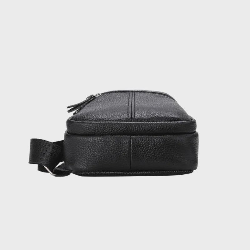 Luxe Leren Borstas Heren - Grote Capaciteit, Zakelijk & Casual Crossbody Tas