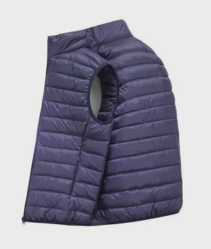 Herfst/Winter Heren Gevoerd Vest - Stijlvol en Warm met Opstaande Kraag