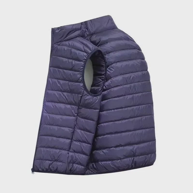 Herfst/Winter Heren Gevoerd Vest - Stijlvol en Warm met Opstaande Kraag