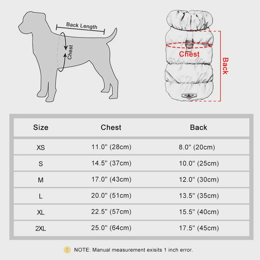 Warme Winterjas voor Honden en Katten - Gevoerd Puppy Vest voor Kleine & Middelgrote Honden
