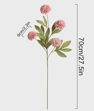 Zijden Kunstbloemen Stelen (70cm) - 4 Bloemhoofden Daisy/Paardenbloem voor Decoratie