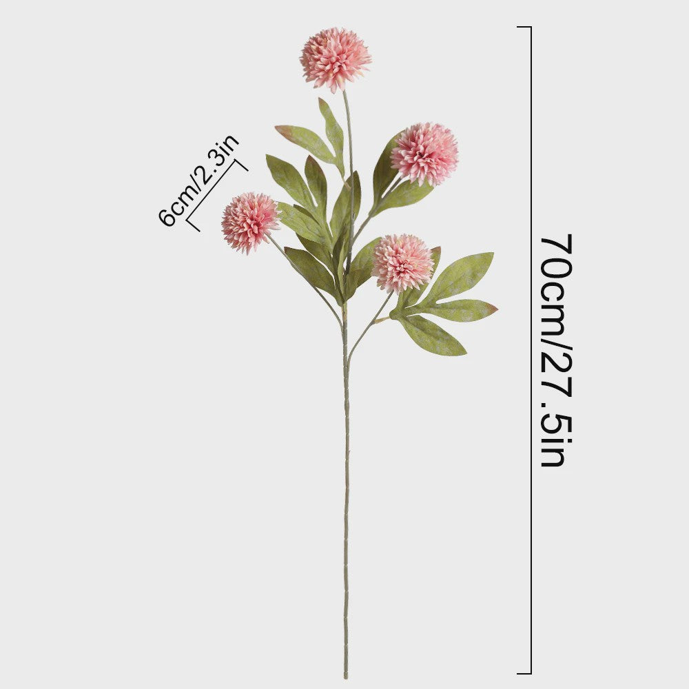 Zijden Kunstbloemen Stelen (70cm) - 4 Bloemhoofden Daisy/Paardenbloem voor Decoratie