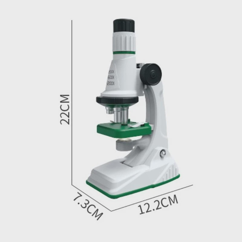 Kinderen Microscoop Set 200x-1200x Vergroting met LED Licht - STEM Educatief Speelgoed