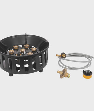 Draagbare Camping Gasbrander 21000W - Krachtige Outdoor Kookplaat met Adapters