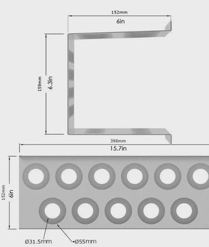 Wandmontage Kit Tube Houder voor 11 Tubes - Ruimtebesparende Werkplaats Organisatie