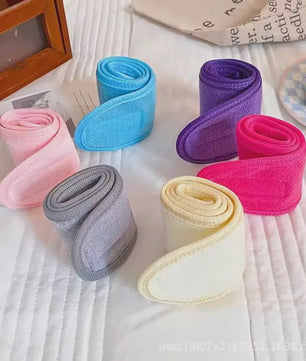 Verstelbare Make-up Haarband (5 Stuks) - Zachte Handdoekstof voor Gezichtsreiniging, Yoga & Spa