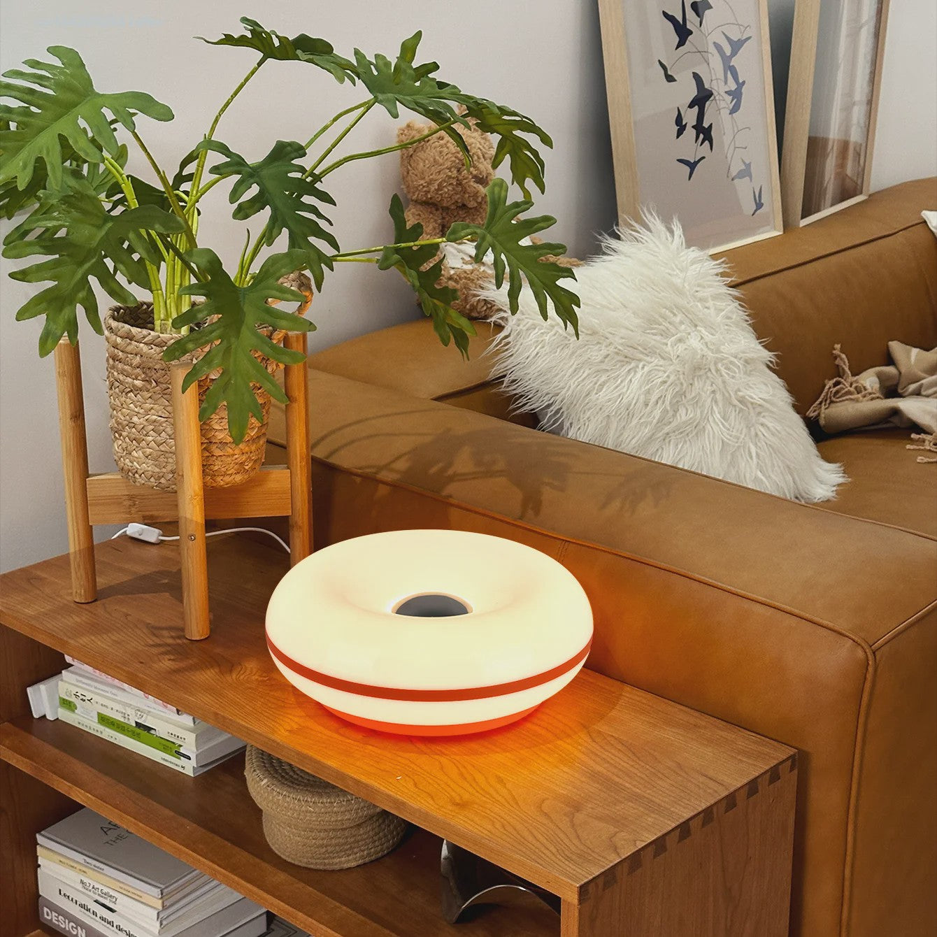 Donut Sfeerlamp met USB - Verstelbare Kleur & Helderheid - Decoratieve Tafellamp