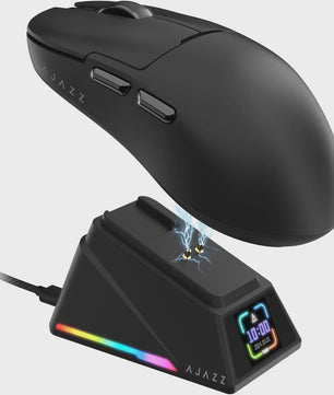 Ajazz AJ159 PRO/APEX Gaming Muis: 8000Hz, PAW3950 Sensor, Kleurenscherm Dock