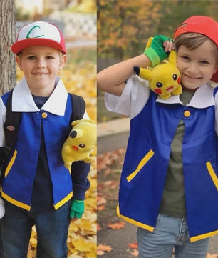 Ash Ketchum Cosplay Set - Pokémon Trainer Kostuum voor Volwassenen & Kinderen