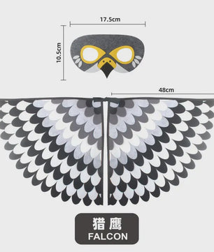 Veren Vleugels en Masker Set - Vogel Kostuum voor Kinderen - Halloween & Feest