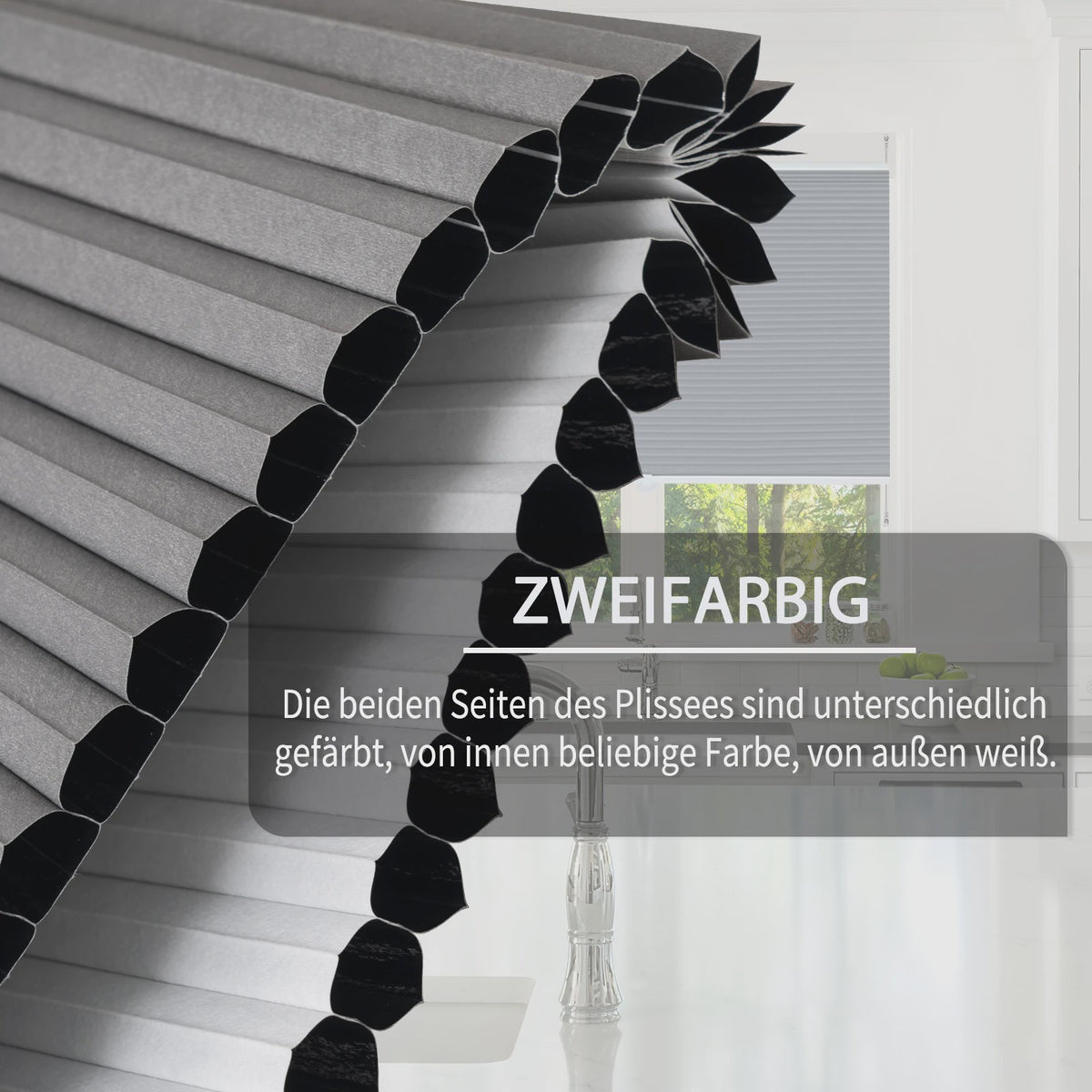 WOLTU Plissé Gordijn - Honingraat Structuur, Zonder Boren, Verduisterend, Geluiddempend & Thermisch