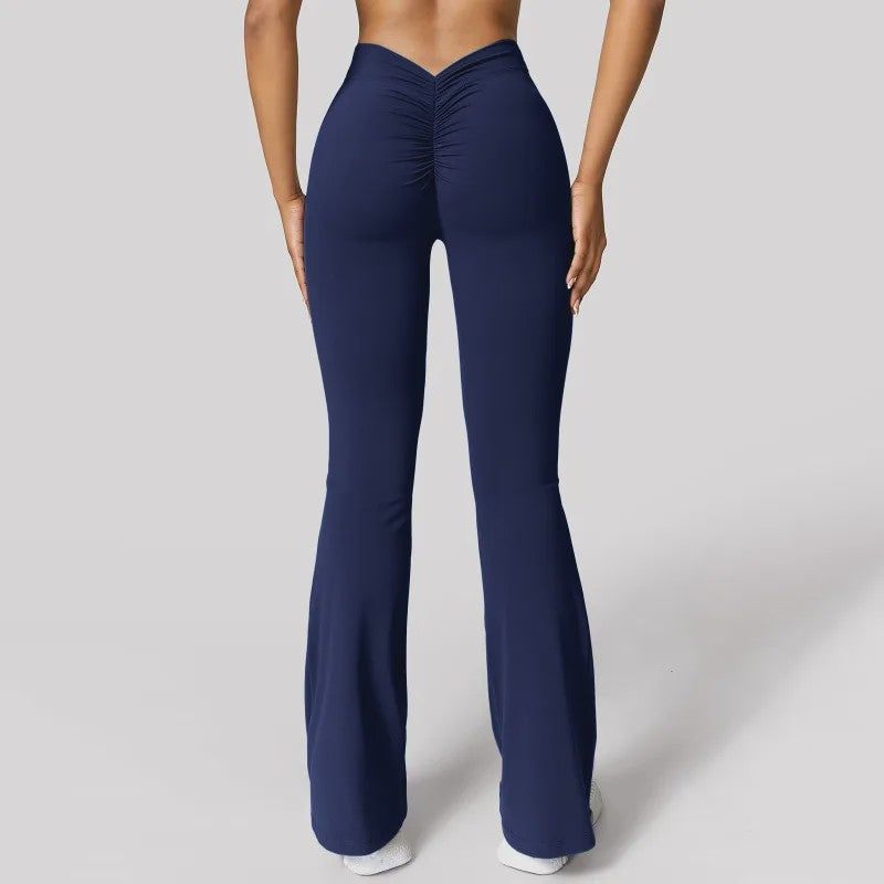 Dames High Waist Flare Leggings met Push-Up Effect - Sport & Casual