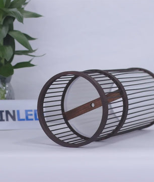 Sfeervolle Bamboe Hanglamp 18x42cm - Chinese Stijl Plafondlamp voor Woonkamer & Eetkamer
