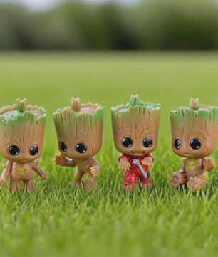 Set van 4 Leuke Groot Miniatuur Beeldjes - Decoratie Figuurtjes