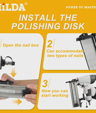 HILDA F50 Pneumatische Tacker & Nietmachine - 2-in-1 voor Meubels en Stoffering
