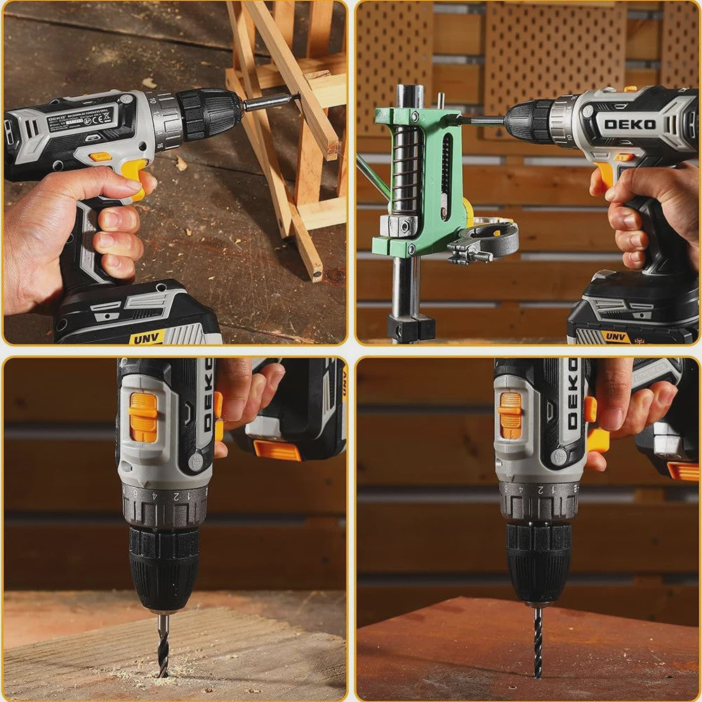 DEKO 20V Accuboormachine Set met Batterij en Lader - Krachtig en Veelzijdig