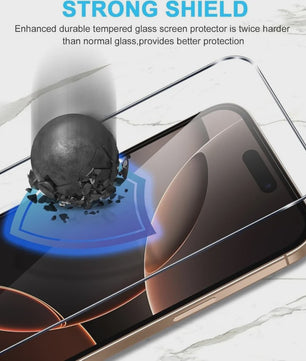 HD Tempered Glass Screen Protector voor iPhone 11 t/m 17 Pro Max & Mini - Keuze uit 1, 3 of 5 Stuks