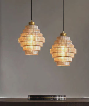 Nordic Retro Luxe Glazen Hanglamp - Sfeervolle Verlichting voor Bar, Slaapkamer & Eetkamer