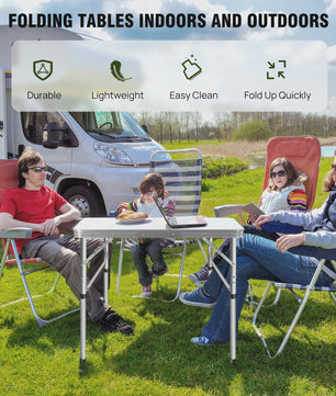 Lichtgewicht Aluminium Campingtafel - Opvouwbaar, Draagbaar & Verstelbaar in Hoogte