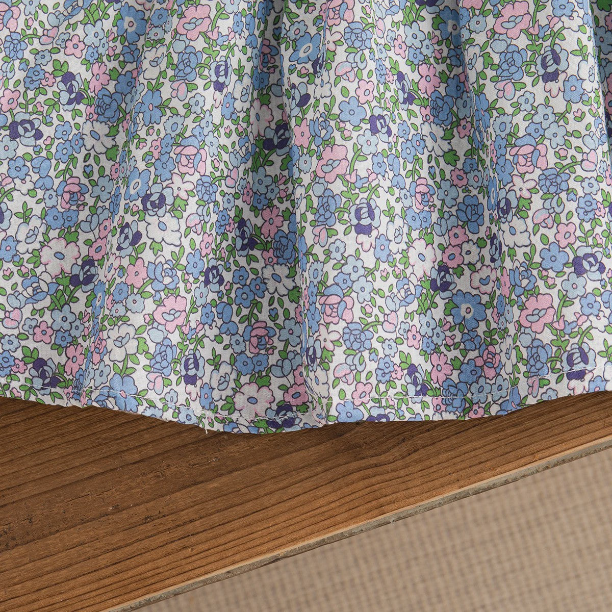 Zomerse Blauwe Bloemen Jurk voor Baby Meisjes - Koreaanse Stijl met Strikjes